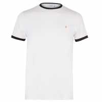 Тениска Farah Groves Ringer T Shirt Бяло 104 Мъжки тениски и фланелки