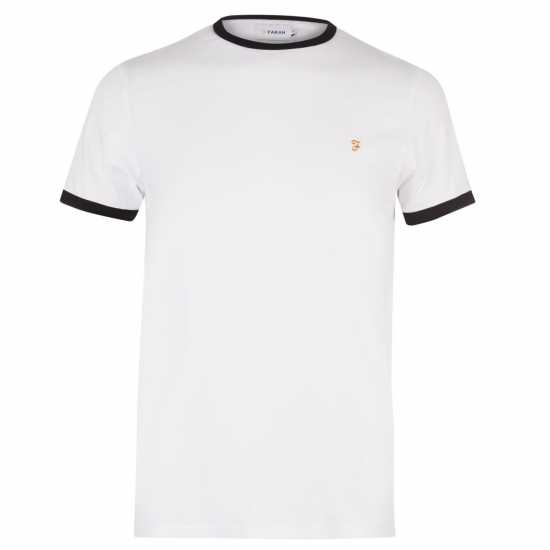 Тениска Farah Groves Ringer T Shirt Бяло 104 Мъжки тениски и фланелки