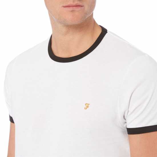 Тениска Farah Groves Ringer T Shirt Бяло 104 Мъжки тениски и фланелки