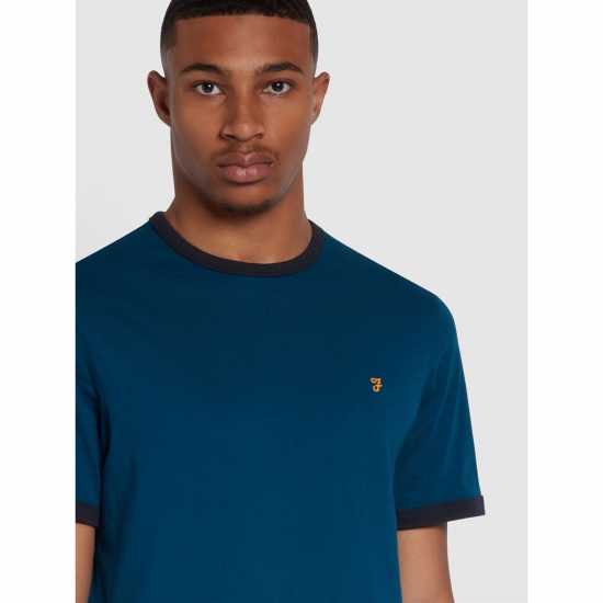 Тениска Farah Groves Ringer T Shirt Sailor Blue Мъжки ризи