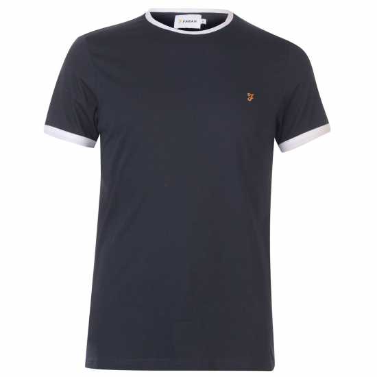 Тениска Farah Groves Ringer T Shirt Нави 412 Мъжки тениски и фланелки