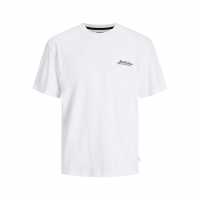 Мъжка Риза Jack And Jones Short Sleeve Logo T-Shirt Mens Бяло Мъжки тениски и фланелки