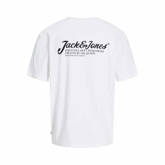 Мъжка Риза Jack And Jones Short Sleeve Logo T-Shirt Mens Бяло Мъжки тениски и фланелки