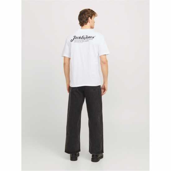 Мъжка Риза Jack And Jones Short Sleeve Logo T-Shirt Mens Бяло Мъжки тениски и фланелки
