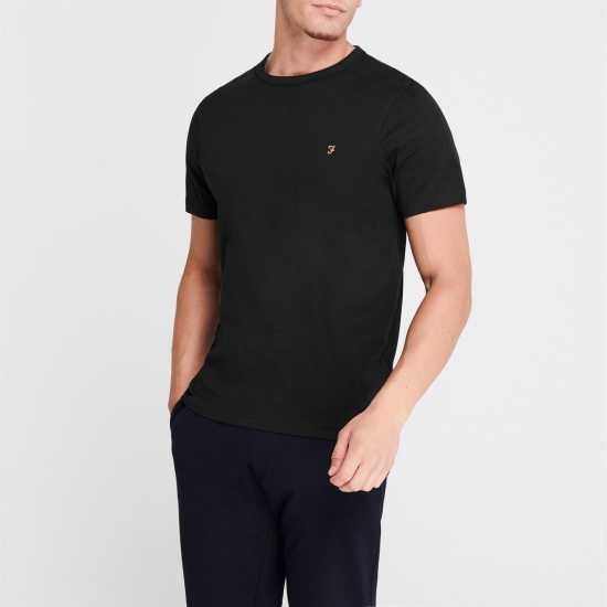 Тениска Farah Denny Short Sleeve T Shirt Black 010 Мъжки ризи