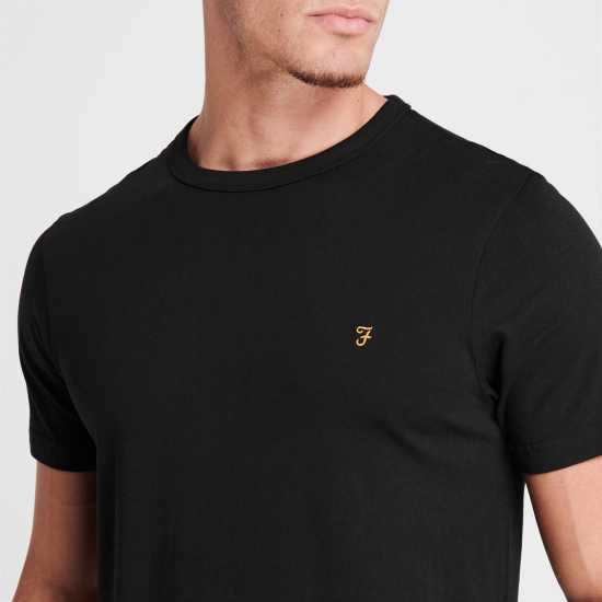 Тениска Farah Denny Short Sleeve T Shirt Black 010 Мъжки ризи