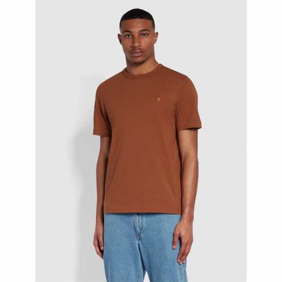 Тениска Farah Denny Short Sleeve T Shirt Golden Brown Мъжки ризи