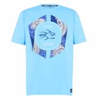 Hot Tuna Мъжка Тениска Обло Деколте Crew T Shirt Mens P.Blue Logo Мъжко облекло за едри хора