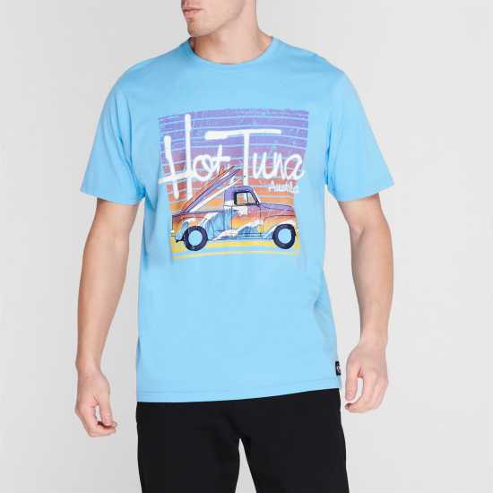 Мъжки тениски и фланелки Hot Tuna Мъжка Тениска Обло Деколте Crew T Shirt Mens Аква Ван Hot Tuna Мъжка Тениска Обло Деколте Crew T Shirt Mens Аква Ван Мъжки тениски и фланелки