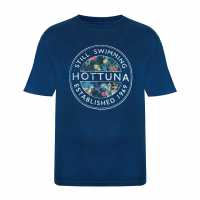 Hot Tuna Мъжка Тениска Обло Деколте Crew T Shirt Mens Navy Floral Мъжко облекло за едри хора