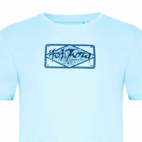 Hot Tuna Мъжка Тениска Обло Деколте Crew T Shirt Mens Blue Diamond Мъжко облекло за едри хора