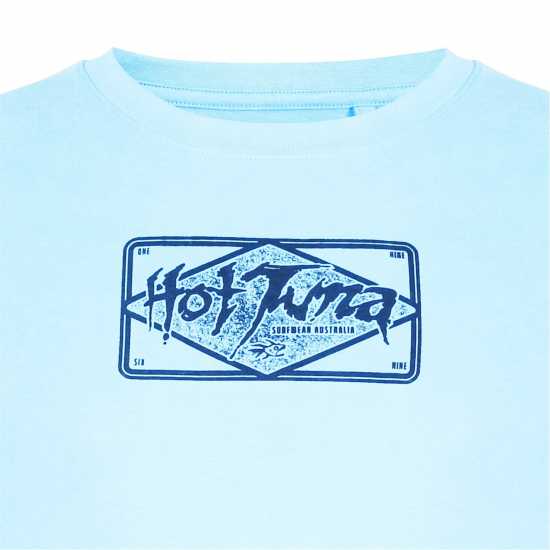 Hot Tuna Мъжка Тениска Обло Деколте Crew T Shirt Mens Blue Diamond Мъжко облекло за едри хора
