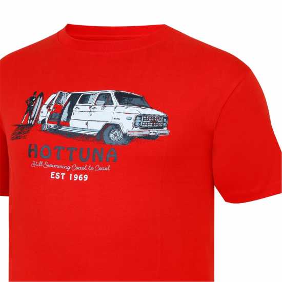 Мъжки тениски и фланелки Hot Tuna Мъжка Тениска Обло Деколте Crew T Shirt Mens Червен Фургон Hot Tuna Мъжка Тениска Обло Деколте Crew T Shirt Mens Червен Фургон Мъжки тениски и фланелки