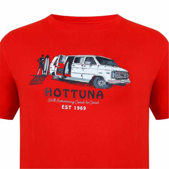 Мъжки тениски и фланелки Hot Tuna Мъжка Тениска Обло Деколте Crew T Shirt Mens Червен Фургон Hot Tuna Мъжка Тениска Обло Деколте Crew T Shirt Mens Червен Фургон Мъжки тениски и фланелки