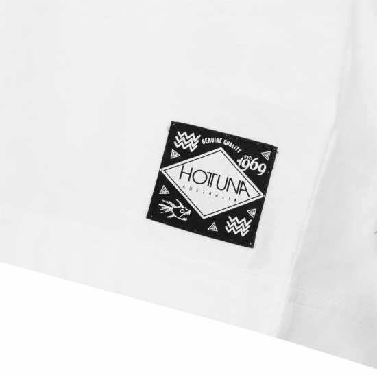 Hot Tuna Мъжка Тениска Обло Деколте Crew T Shirt Mens Бял Кръстосан Лого Мъжки тениски и фланелки