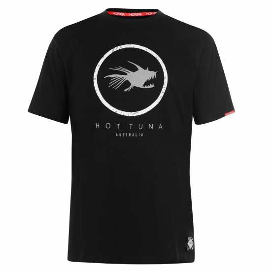 Hot Tuna Мъжка Тениска Обло Деколте Crew T Shirt Mens Черно Crcl лого Мъжки тениски и фланелки
