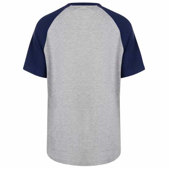 Hot Tuna Мъжка Тениска Обло Деколте Crew T Shirt Mens Grey Raglan Мъжко облекло за едри хора