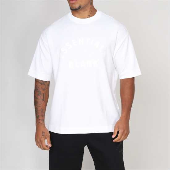 Мъжки тениски и фланелки Blank Essentials Essentials Arch T-Shirt Бяло Blank Essentials Essentials Arch T-Shirt Бяло Мъжки тениски и фланелки