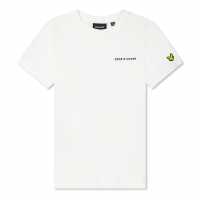 Lyle And Scott Kids' L&s Script Regular Fit T-Shirt 626 Бяло 