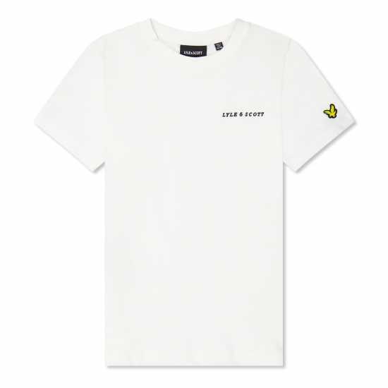Lyle And Scott Kids' L&s Script Regular Fit T-Shirt 626 Бяло 