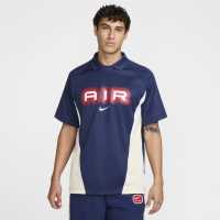 Nike Air Football Top Mens Бяло/Сиво/Тъмносиньо Мъжки тениски и фланелки