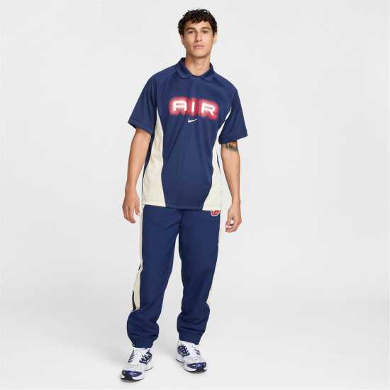 Nike Air Football Top Mens Бяло/Сиво/Тъмносиньо Мъжки тениски и фланелки
