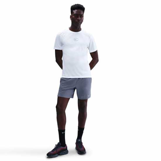 Nike Мъжка Риза Air Run T-Shirt Mens Бяло Мъжки тениски и фланелки