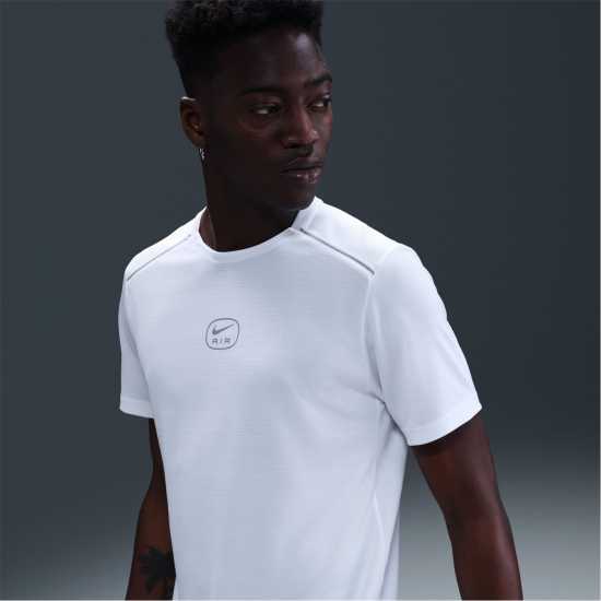 Nike Мъжка Риза Air Run T-Shirt Mens Бяло Мъжки тениски и фланелки