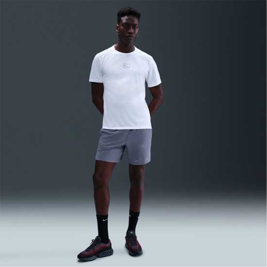 Nike Мъжка Риза Air Run T-Shirt Mens Бяло Мъжки тениски и фланелки