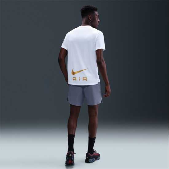Nike Мъжка Риза Air Run T-Shirt Mens Бяло Мъжки тениски и фланелки