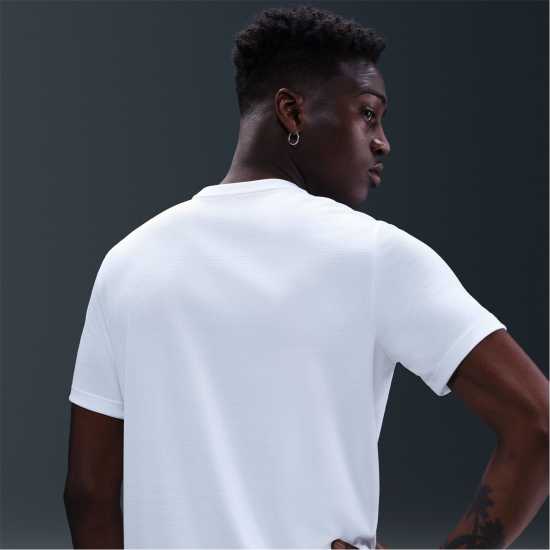 Nike Мъжка Риза Air Run T-Shirt Mens Бяло Мъжки тениски и фланелки