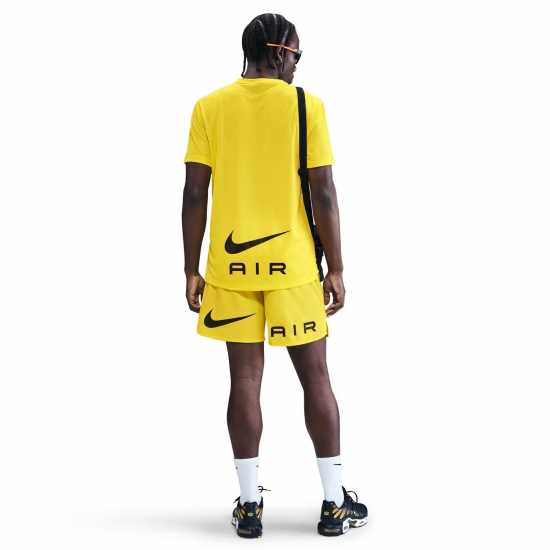 Nike Мъжка Риза Air Run T-Shirt Mens Жълто Мъжки тениски и фланелки