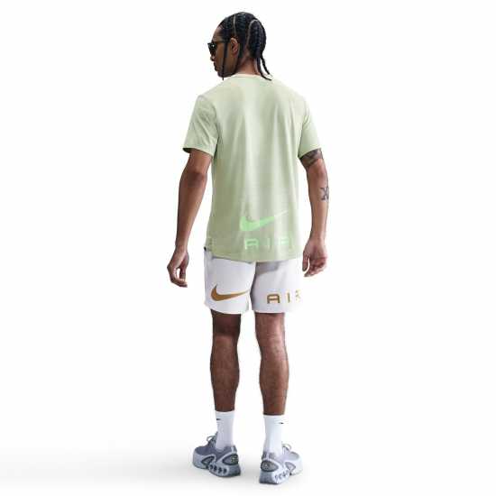 Nike Мъжка Риза Air Run T-Shirt Mens Олива зелена Мъжки тениски и фланелки