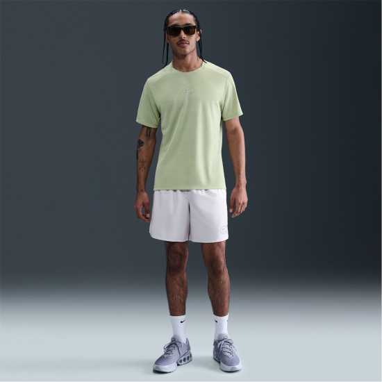 Nike Мъжка Риза Air Run T-Shirt Mens Олива зелена Мъжки тениски и фланелки