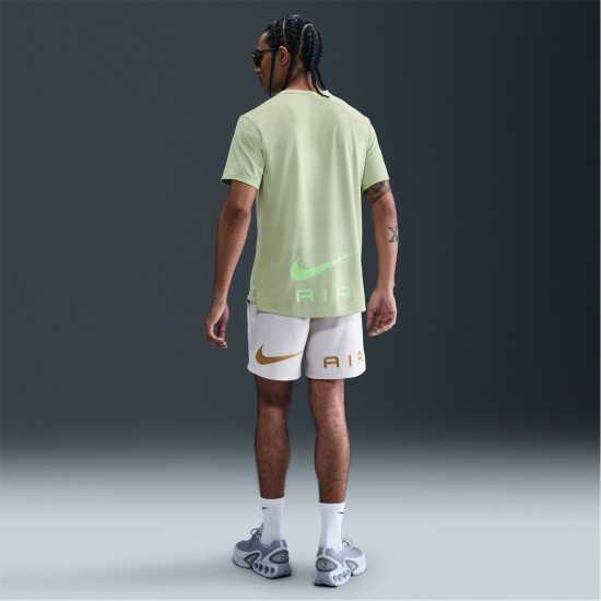 Nike Мъжка Риза Air Run T-Shirt Mens Олива зелена Мъжки тениски и фланелки