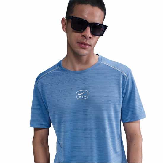 Nike Мъжка Риза Air Run T-Shirt Mens Синьо Мъжки тениски и фланелки