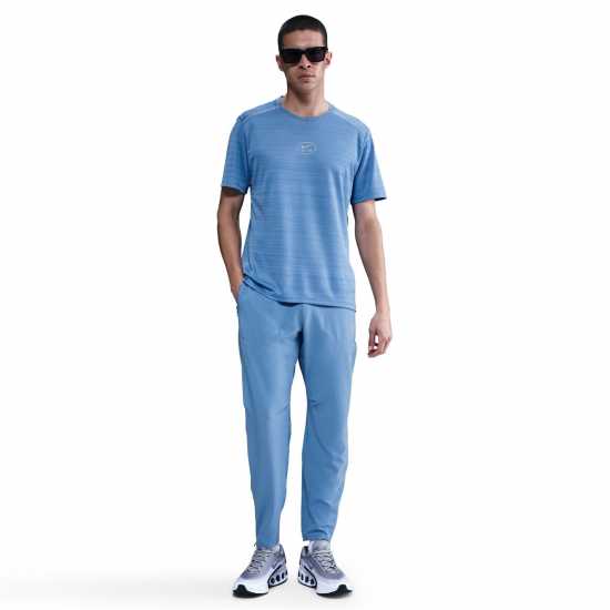 Nike Мъжка Риза Air Run T-Shirt Mens Синьо Мъжки тениски и фланелки