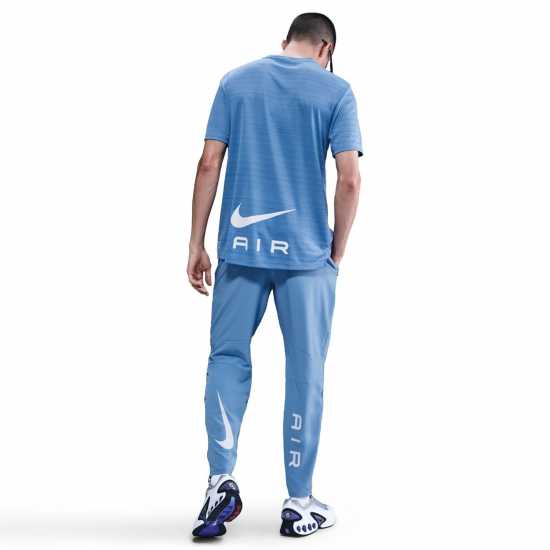 Nike Мъжка Риза Air Run T-Shirt Mens Синьо Мъжки тениски и фланелки