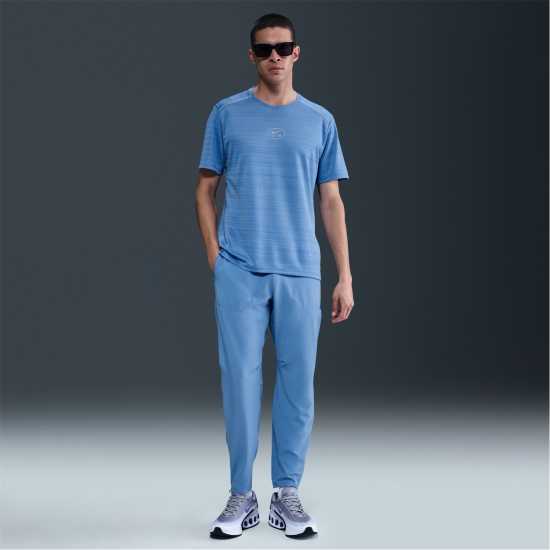 Nike Мъжка Риза Air Run T-Shirt Mens Синьо Мъжки тениски и фланелки