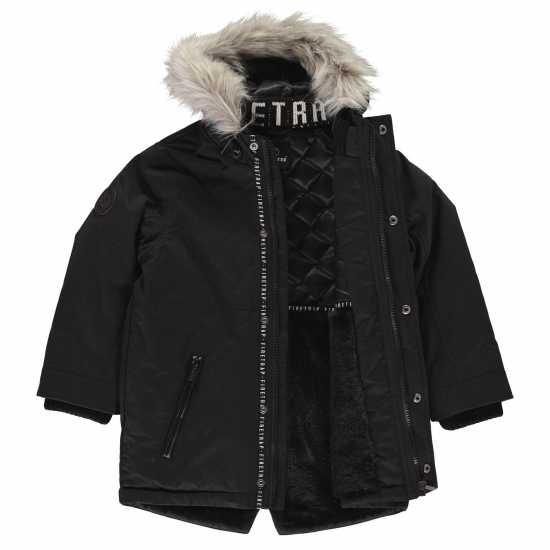 Firetrap Urban Chic Winter Parka With Faux Fur Trim  Детски якета и палта