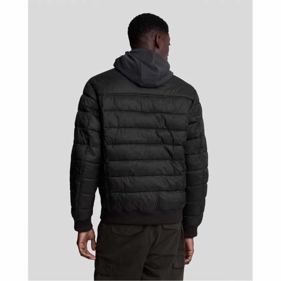 Lyle And Scott Men's Medium Funnel Wadded Puffer Jacket Център черен Lyle And Scott Men's Medium Funnel Wadded Puffer Jacket Център черен