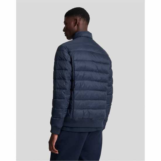 Lyle And Scott Men's Medium Funnel Wadded Puffer Jacket Тъмно морско синьо 