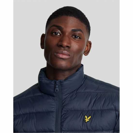 Lyle And Scott Men's Medium Funnel Wadded Puffer Jacket Тъмно морско синьо 