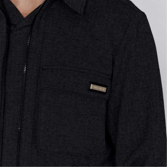 Мъжка Риза Siksilk Smart Overshirt Mens Черно 