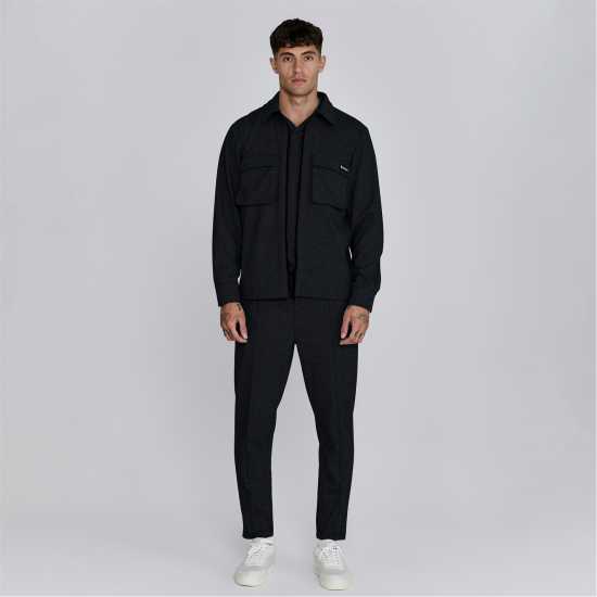 Мъжка Риза Siksilk Smart Overshirt Mens Черно 