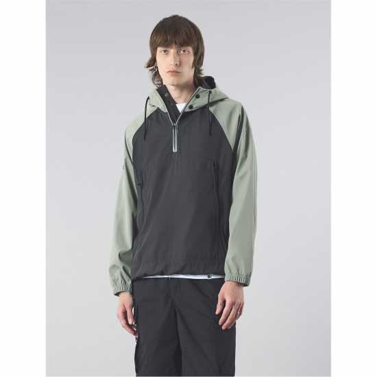 Pretty Green Men's Travis Smock Overshirt Зелено Pretty Green Men's Travis Smock Overshirt Зелено