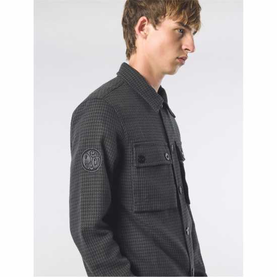 Pretty Green Men's Kilburn Relaxed Fit Overshirt Черно 