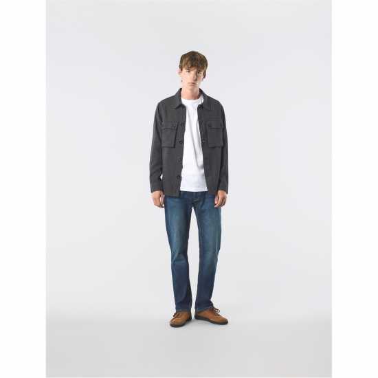 Pretty Green Men's Kilburn Relaxed Fit Overshirt Черно 