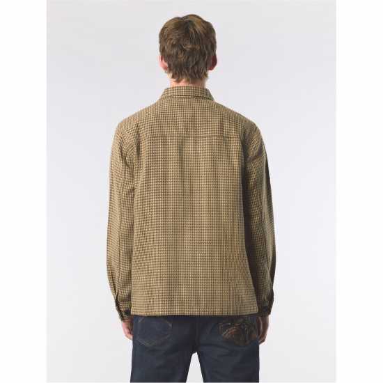 Pretty Green Men's Kilburn Relaxed Fit Overshirt Тоуп 