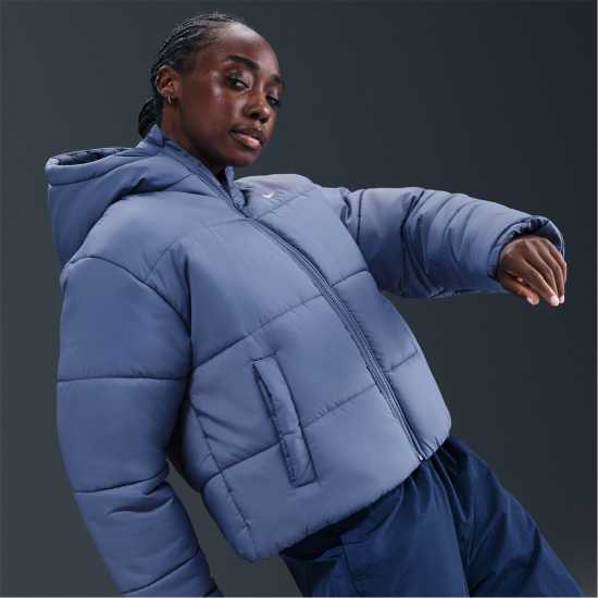 Nike Дамско Яке Sportswear Classic Puffer Jacket Womens Indigo/White 